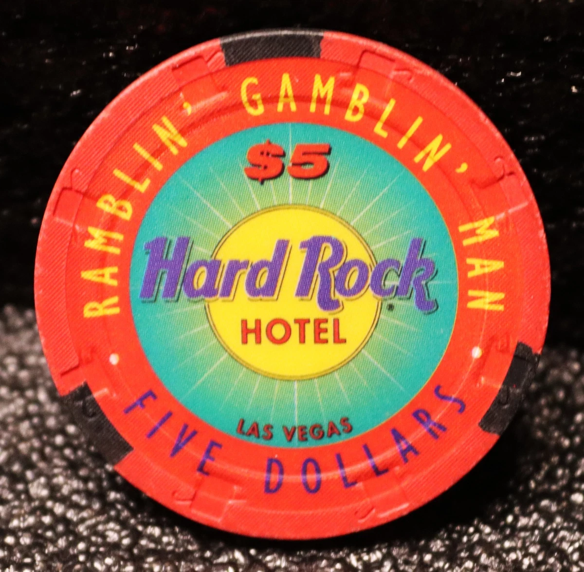 Hard Rock Chip In Collectible Individual $5 Casino Chips for sale