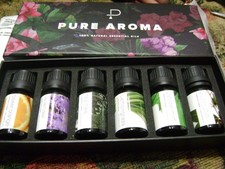 Essential Oils Set by Pure Aroma - Top 6 Aromatherapy Oils Gift Set-6 Pack, 10ml