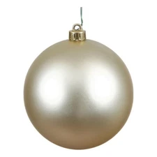 Vickerman 2.4" Plastic Ball Ornament in Champagne Beige Matte (Set of 60)