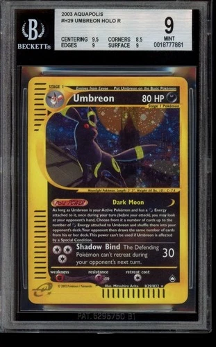 BGS 9 Umbreon H29/H32 Holo - Aquapolis - WOTC