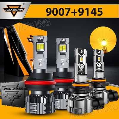 For Ford Explorer Sport Trac 2001-2005 AUXBEAM LED Headlight 6500K+Fog Amber 4X