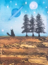 Aceo Original Mixed Media Art