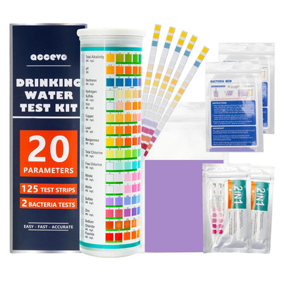 20-in-1 Water Test Kit - 125 Strips for Home, Well & Tap Water