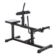 Steel Seated Calf Raise Machine Adjustable Leg Press Strength Training Gym Black
