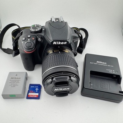 Nikon D3400 DSLR Digital Camera AF-P DX 18-55mm VR Lens Kit 32GB