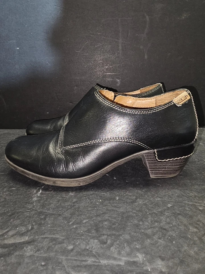 Pikolinos Clásicos Málaga Botines Cuero Genuino Mujer’s Talla 40 (9-9.5) Negro Foto 3 de 4
