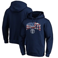 Men's Navy Denver Nuggets Banner Wave Pullover Hoodie