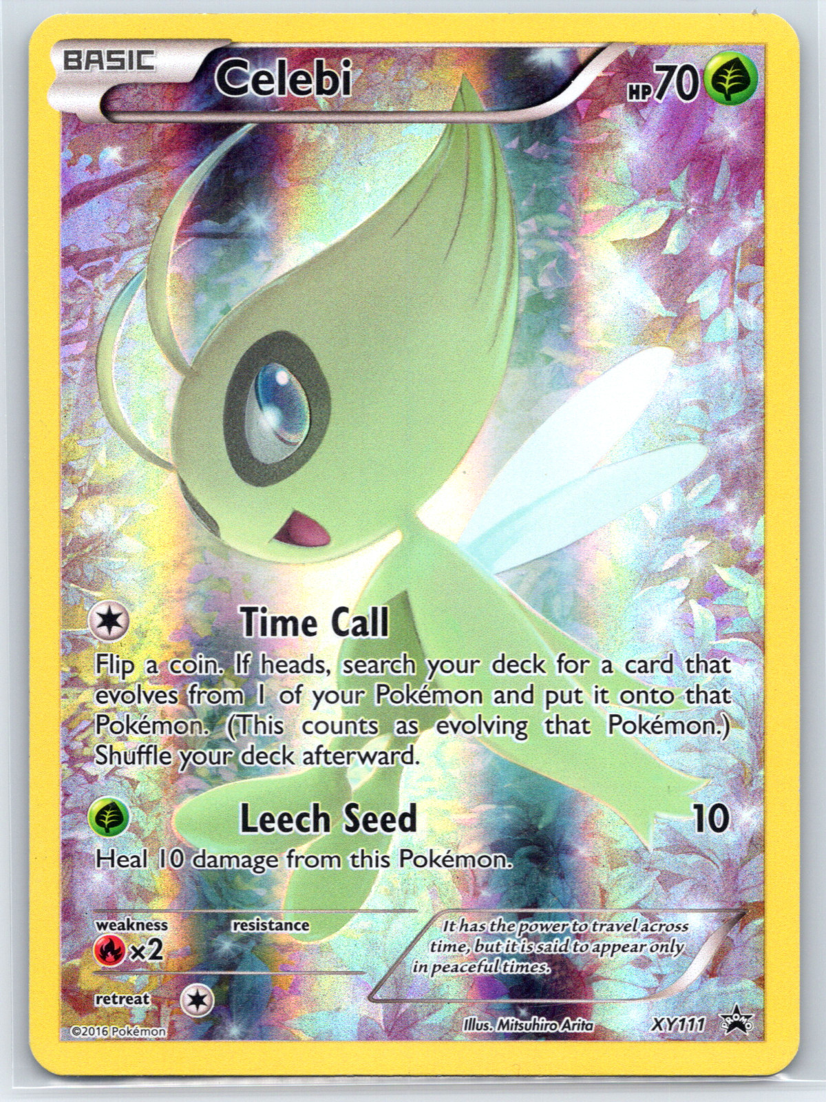 Celebi XY111 Black Star Promo Full Art Holo Pokemon Card NM Near Mint Mythical