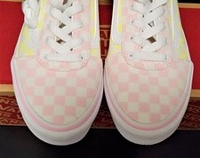 Vans Off The Wall Ward Multi/white Ckrbrd Missy s Skate Sneakers Sz 4 Pastel