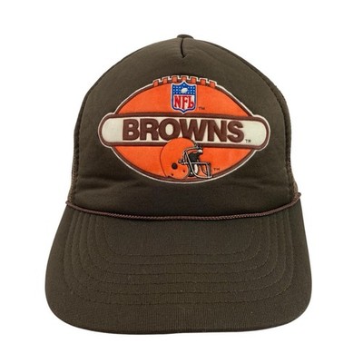 Vintage Drew Pearson Cleveland Browns Football Snapback Hat Mesh Trucker Rope