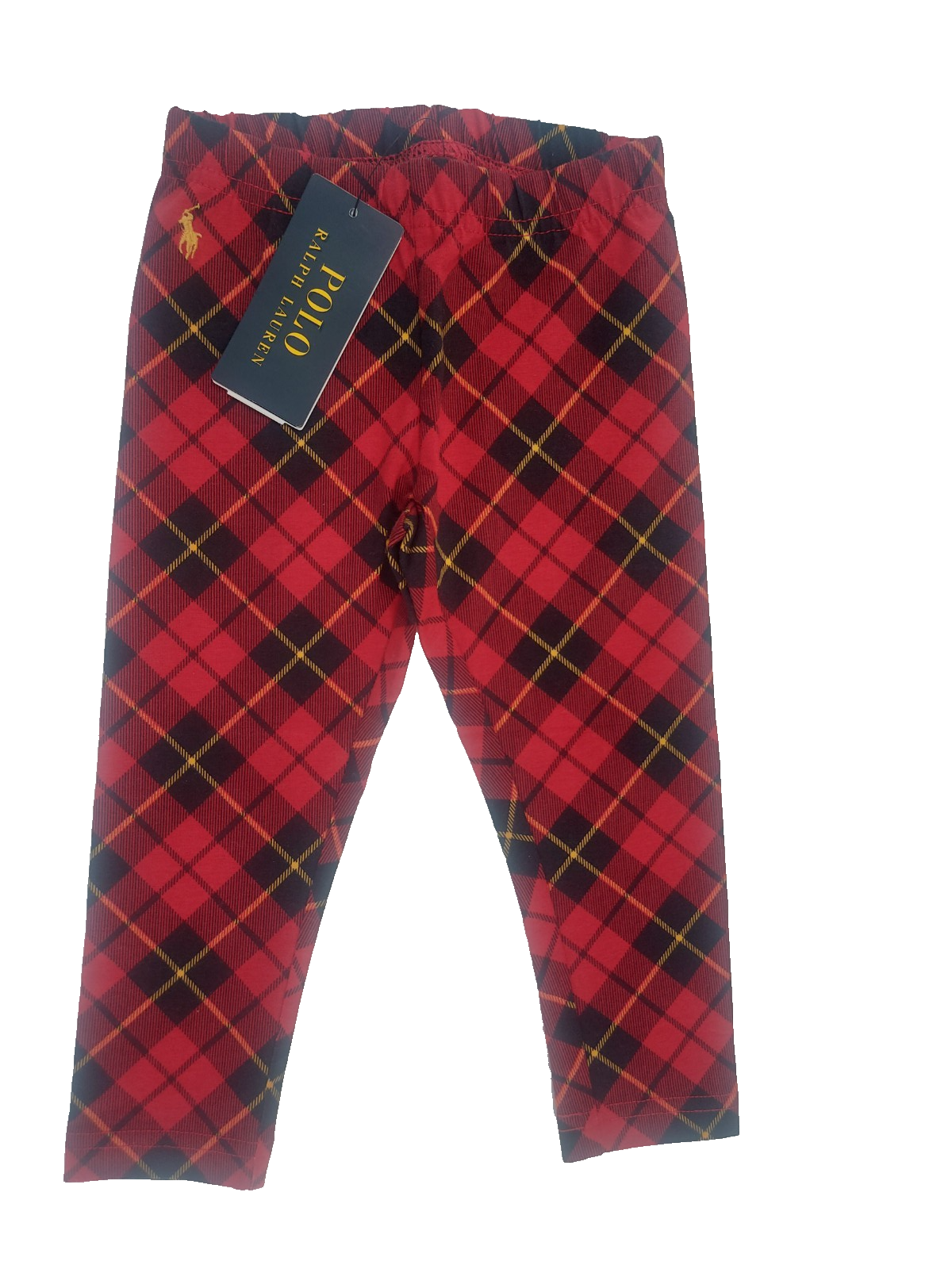 Ralph Lauren Red Toddler Girl leggings trousers Size 2 Years NWT Tarten Check