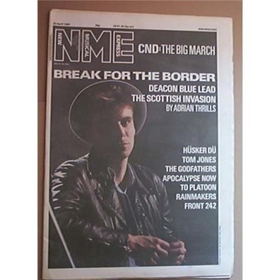 DEACON BLUE NME MAGAZINE APRIL 25 1987 RICKY ROSS COVER WITH MORE INSIDE UK