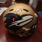 Lamar Jackson Baltimore Ravens Amp REP Football Helmet JSA Autographed Original