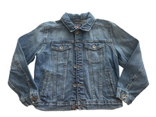 Place Kids Jean Denim Jacket Classic Blue Long Sleeve Casual Fit Trendy Sz M 7/8
