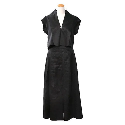 Set pullover vestito donna nero CHANEL taglia 38S top gonna 36XS spedizione gratuita