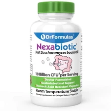 Saccharomyces Boulardii Probiotic 10 Billion CFUs | Nexabiotic S boulardii, I...