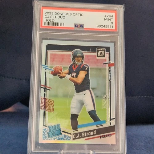 2023 Panini Donruss Optic Holo Silver #244 C.J. STROUD Rated Rookie PSA 9 Mint