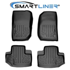 SMARTLINER Custom Fit Floor Mats 2014-2018 Jeep Wrangler (2 Door Model JK Body)
