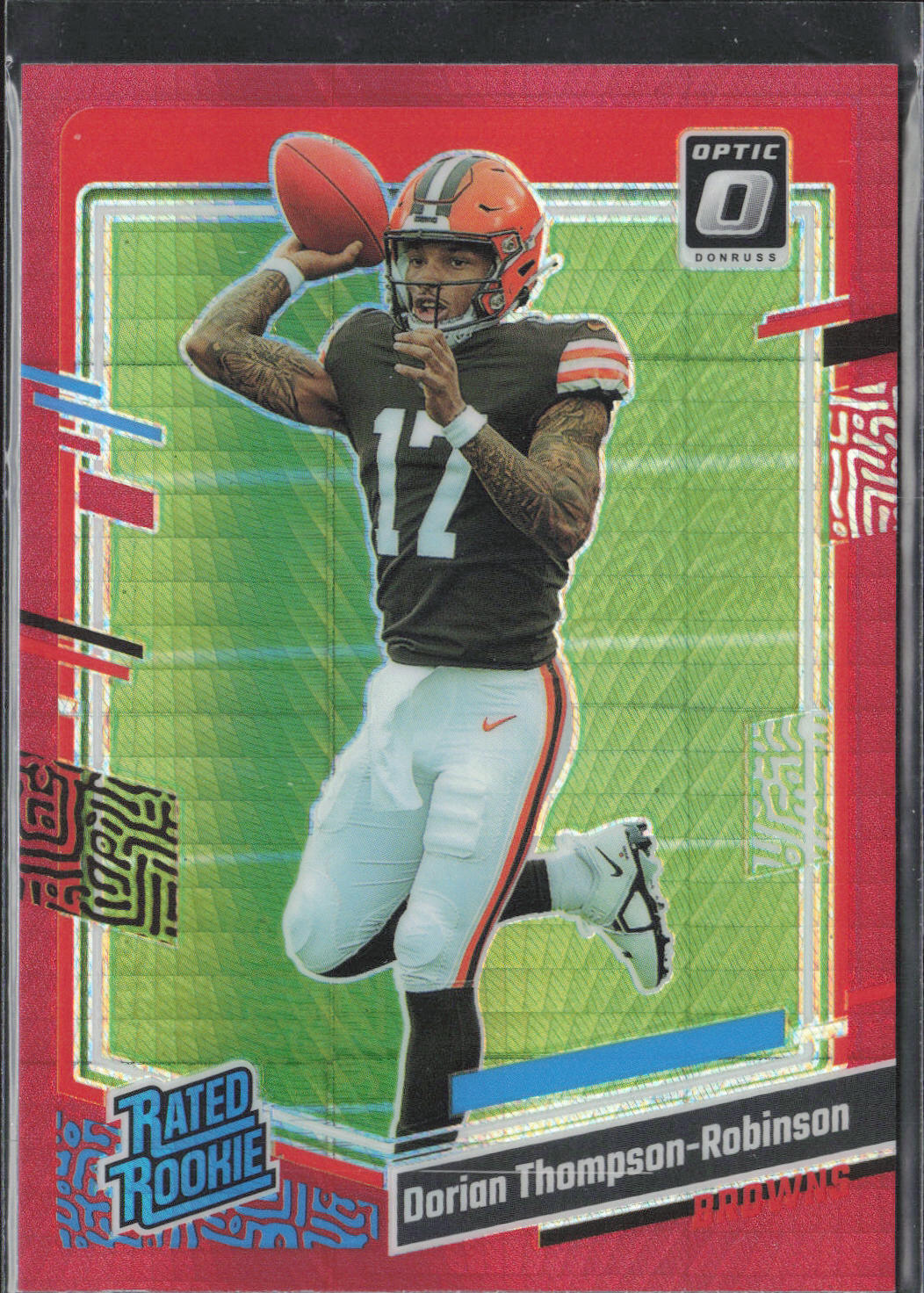 2023 Donruss Optic #225 Dorian Thompson-Robinson Red Hyper Rated Rookie