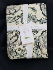 Pottery Barn Haylie Print Floral Gray Twin Duvet Cover 3068