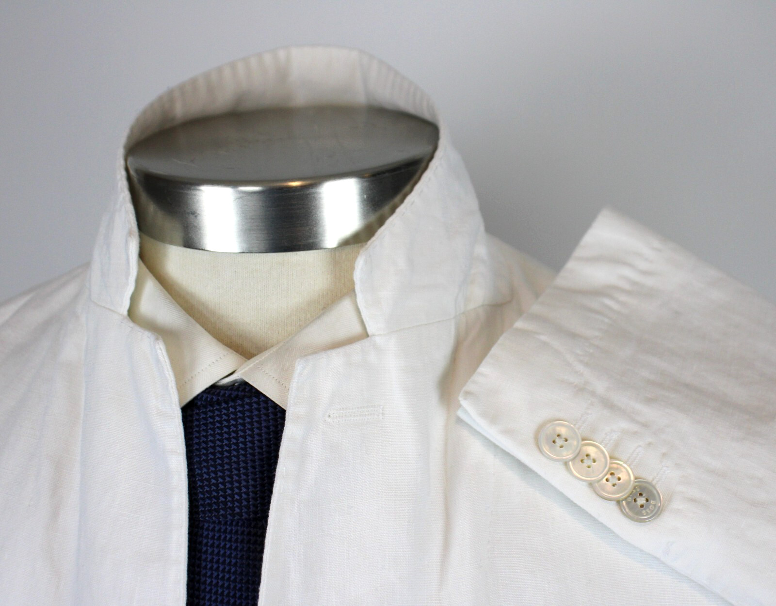 Hugo Boss Sport Coat 38 R (48 EU) Mens White Pure Linen Hanry Slim Fit Blazer thumbnail 6