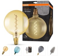 Osram Globe E27 Led Vintage GlüHbirne Dimmbar Gold 5W Wie 40W Extra Warmweiß
