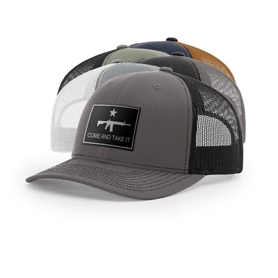 Come And Take It : Rifle (Black Leather), Snapback Hat