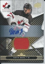 2018-19 UD Team Canada Juniors KEVIN BAHL #32 Patch Autograph 086/199
