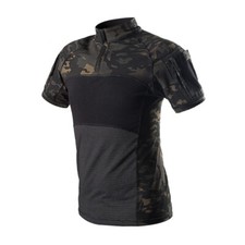 Camisa táctica de combate camiseta de transpiración manga corta Prendas para el torso Equipo de verano Caza