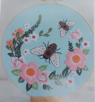 Stickerei Embroidery DIY Art Kit mit Ring Hoop Neu 20×20cm
