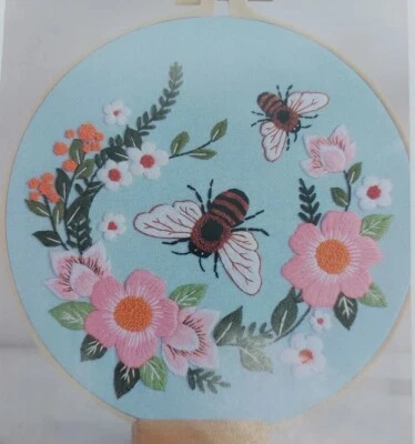 Stickerei Embroidery DIY Art Kit mit Ring Hoop Neu 20×20cm - Bild 1 von 4