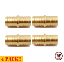 4-PACK 1/4 Brass Barb Hose Splicer Mender Straight Fitting Air Water Oil 129-4