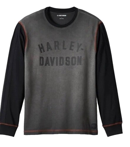 HARLEY DAVIDSON Womans Long Sleeve Spandex Top Graphic Shirt EUC