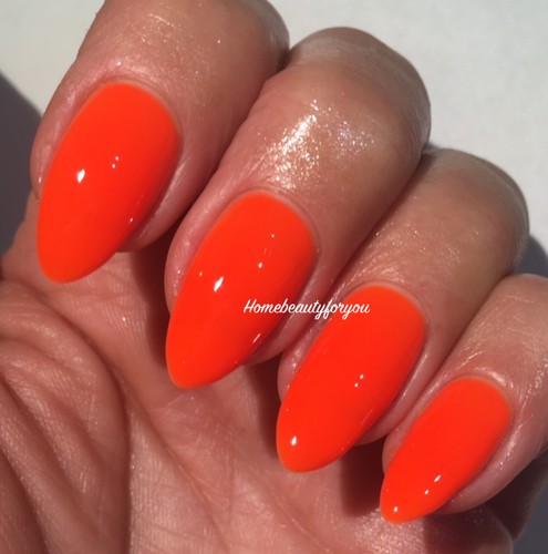 BLUESKY GEL NAIL POLISH NEON ORANGE BRIGHT COLOR HOT CHILLI A111 UV LED SOAKOFF - Picture 2 of 3