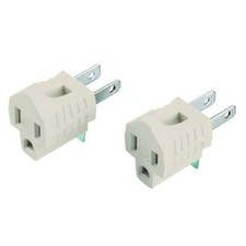 2 pack 3 to 2 Prong Outlet Grounding Adapter Converter Coleman Cable 09901