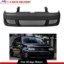 Fits 1999-2005 Volkswagen Golf Mk4 R32 Style Front Bumper Cover W Mesh Grille