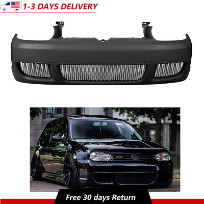 Fits 1999-2005 Volkswagen Golf MK4 R32 style Front Bumper Cover W/ Mesh Grille