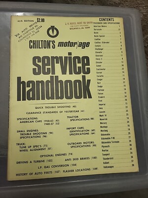 1971 Chilton's Motor Age Auto Service Handbook US/ FOREIGN Cars,TrucksTractors