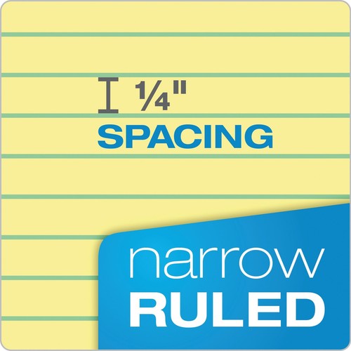 Ampad 20 246 Dual Pad, 4 Pack Double Sheets Legal Narrow Ruled, Canary 100 - Picture 3 of 7