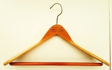 Vintage Bangkok Square Wooden Suit Clothes Hanger 17 inches Foreign Language