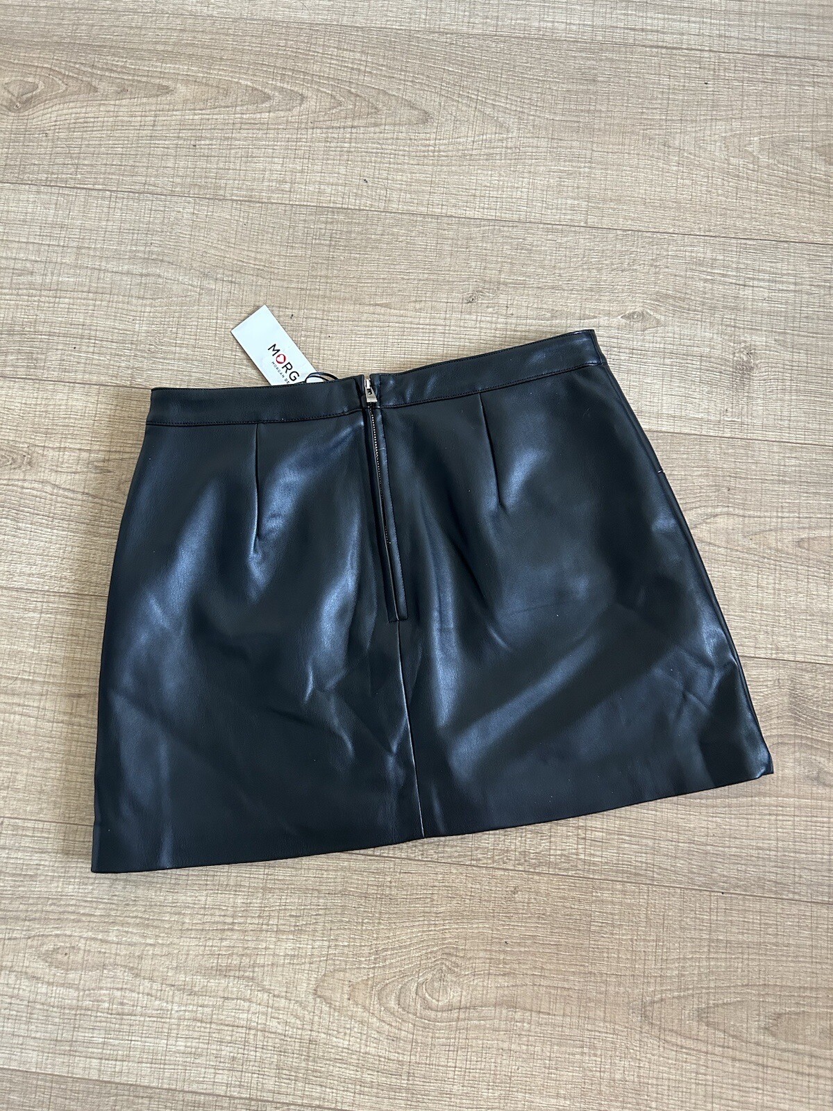 Jupe Noire En Simili Cuir Morgan - Taille 40, Neuve Avec étiquettes - Valeur 55€