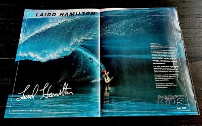 LAIRD HAMILTON RARE SI FOR KIDS VINTAGE POSTER USA SURFING WILLIS BACKSIDE 2005