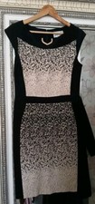 JOSEPH RIBKOFF Ladies Black Mix Bodycon Sleeveless Work Professional Dress UK 14