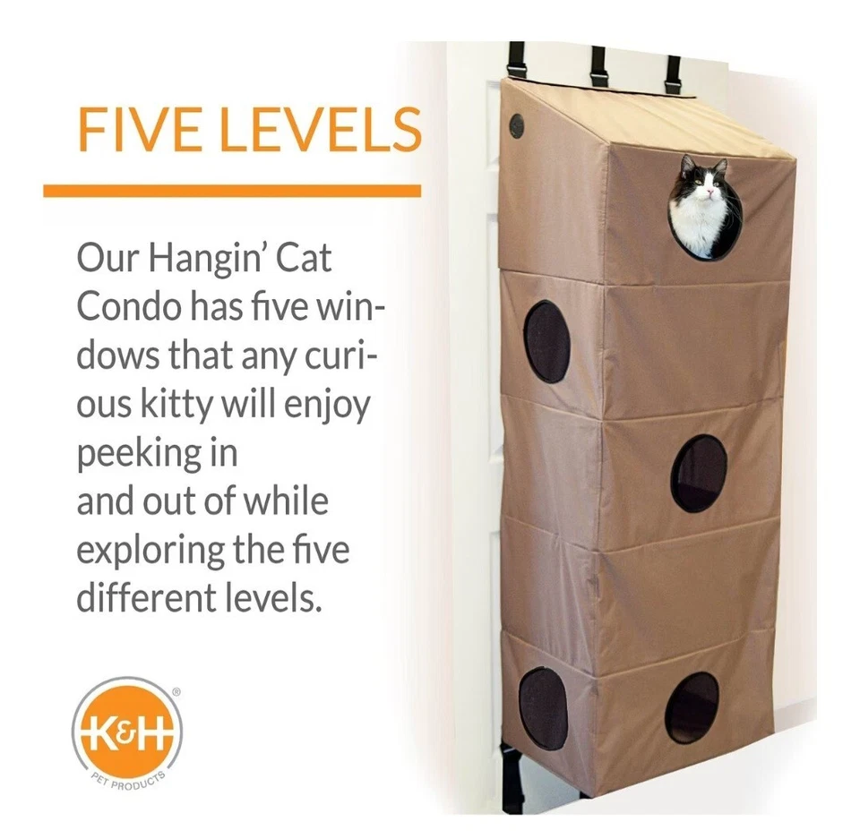 5 Story Hanging Cat Condo - Image 2 of 4