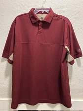 Chik FIL A Team Style Work Uniform Polo Size Medium Red Burgundy Chicken