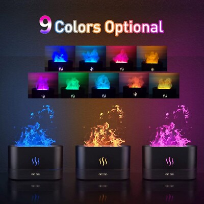 Flame Diffuser Humidifier 180ml Essential Oil Diffuser