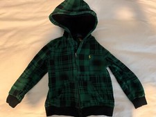 POLO RALPH LAUREN SIZE 6 WOVEN KID HOODIE WITH FLEECE LINING