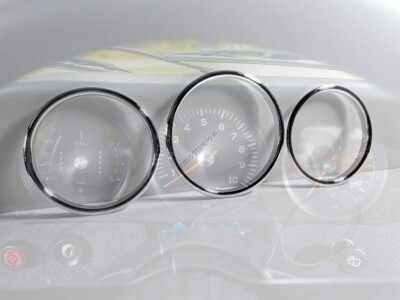For Peugeot 106 1991-2003 Polished Aluminum Dashboard Trim dash Cluster Rings | UK