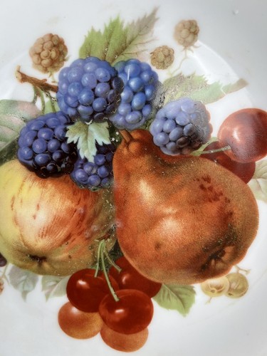 Marks & Rosenfeld M&R Made in France Set di 3 piatti bordo oro motivo frutta - Foto 10 di 12