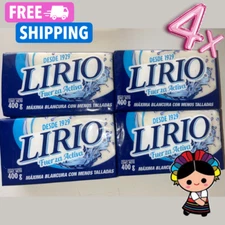 LIRIO Soap Laundry Bar White Clothes / Ropa Blanca  (x4) 400 gr. each